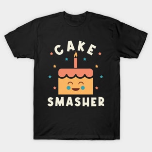 1st Birthday Cake Smasher Cake Smash Boy Girl Baby T-Shirt